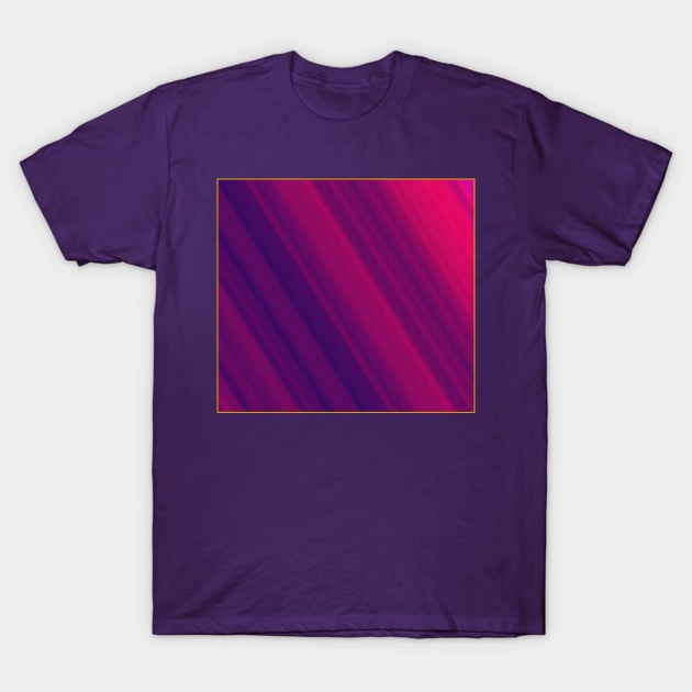 Purple Stripes T-Shirt by asteroid